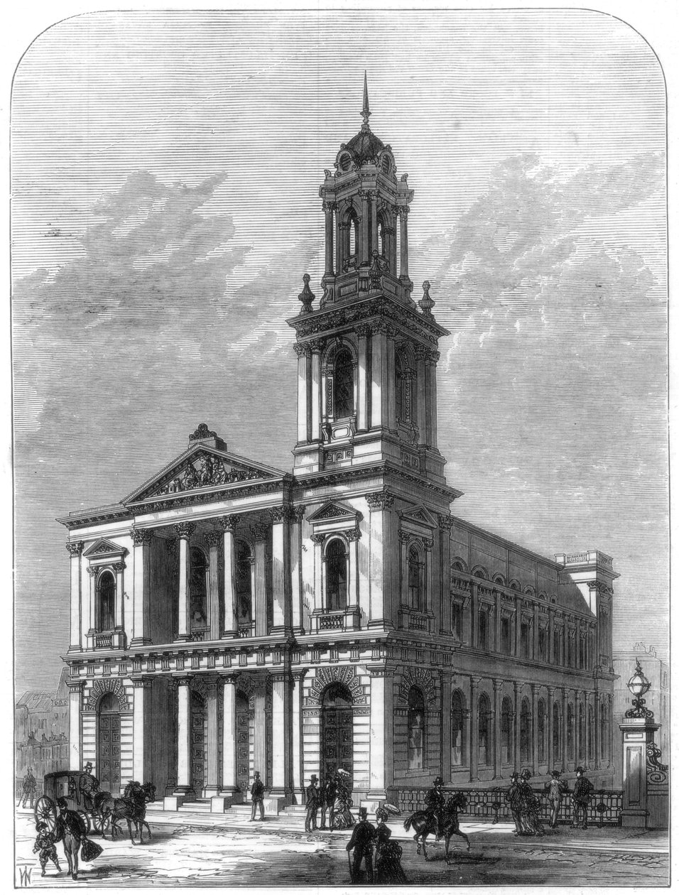 City Temple, Holborn Viaduct, London, 1875 av Unbekannt