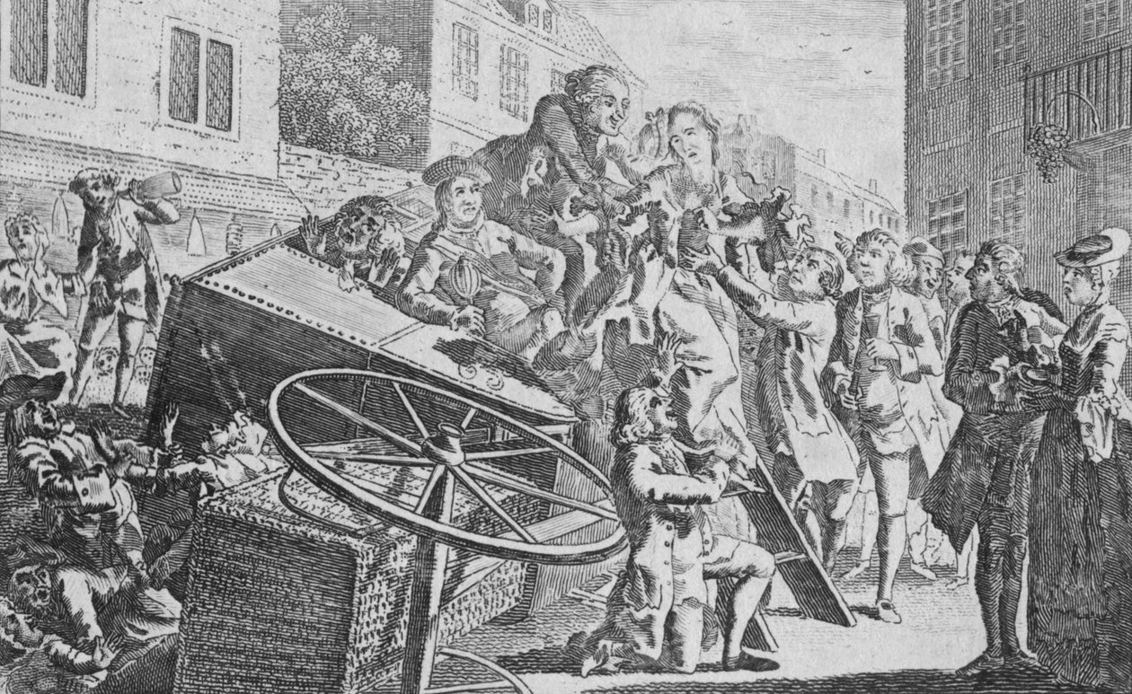 Tränaren välte, 1700-talet. av Unbekannt