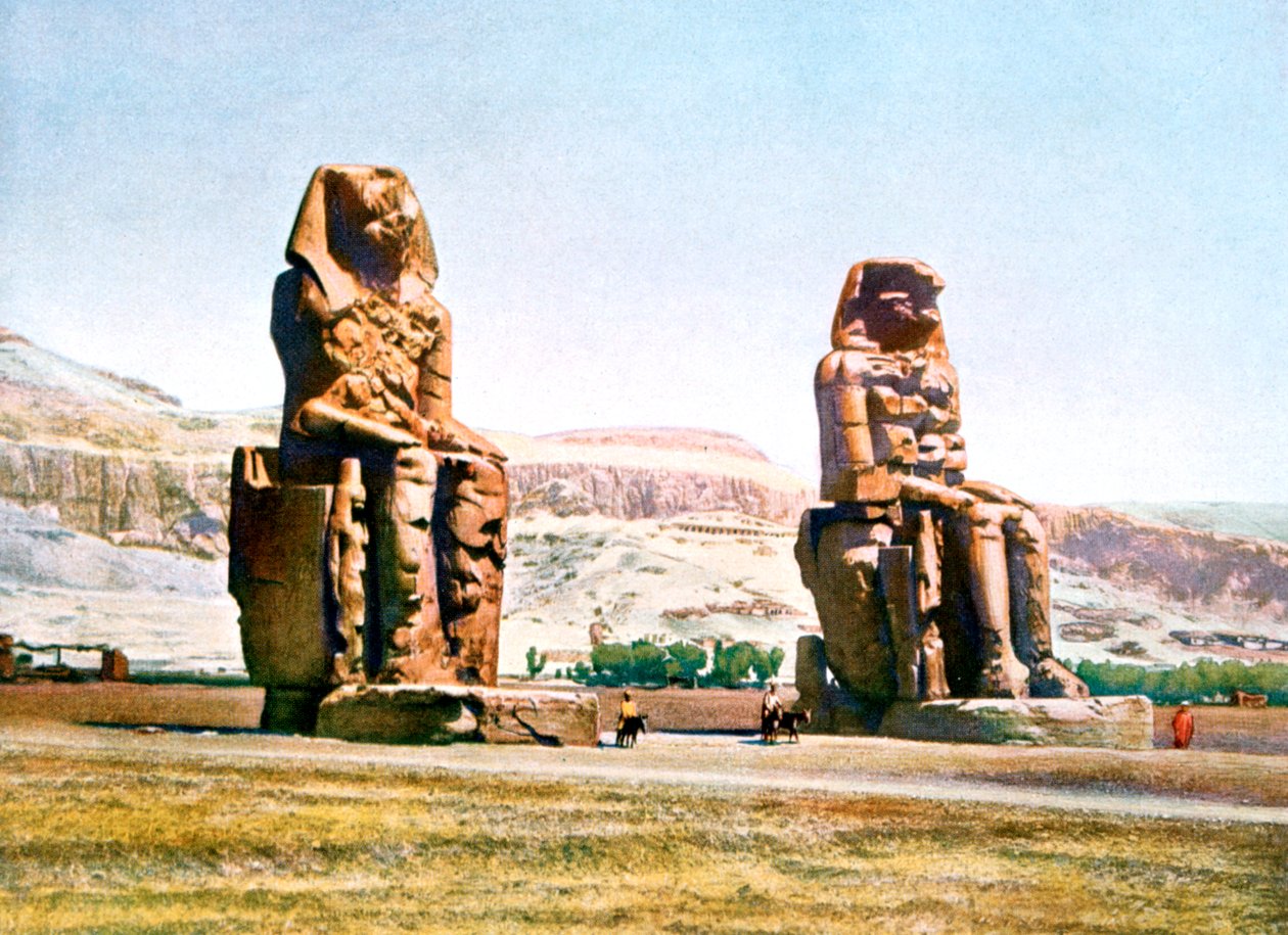 Memnonkolosserna, Egypten, 1900-talet av Unbekannt