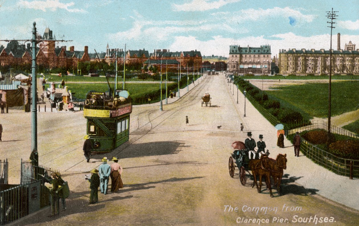 The Common från Clarence Pier, Southsea, Hampshire, c1904 av Unbekannt