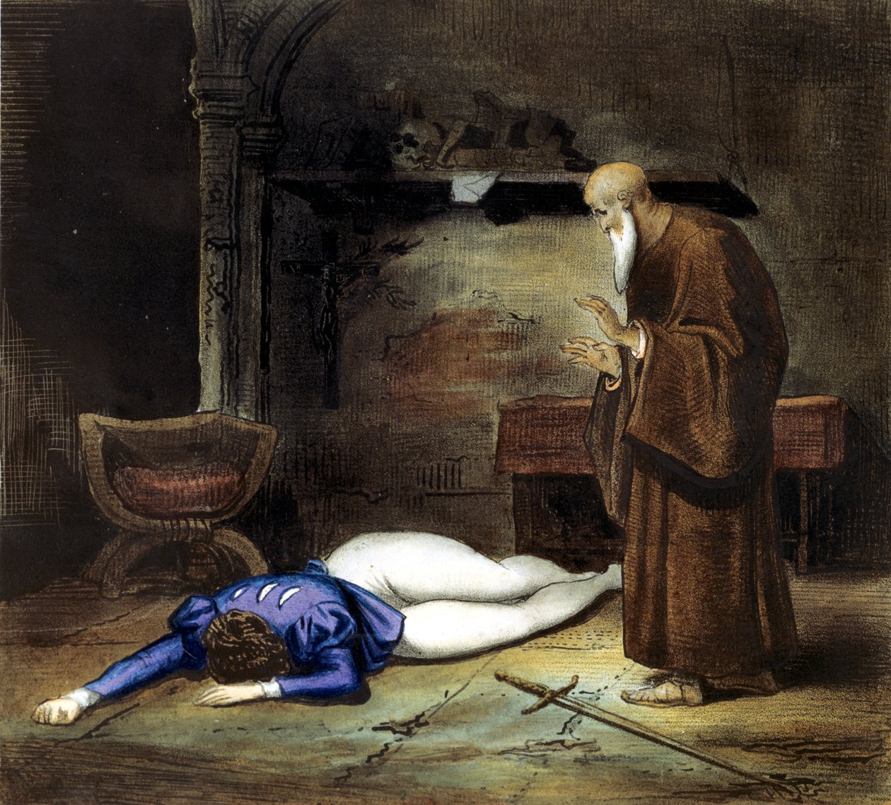 Romeos död, 1800-talet av Unbekannt