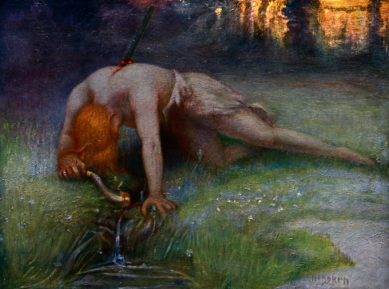 "Siegfrieds död", 1906 av Unbekannt