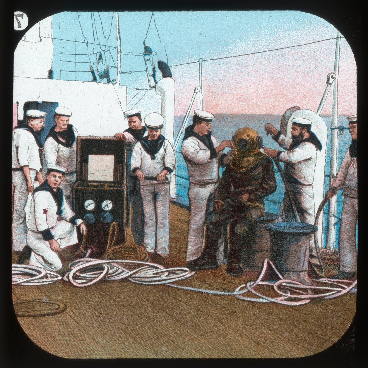Dykaren -- H.M.S. Blake, c1900. av Unbekannt