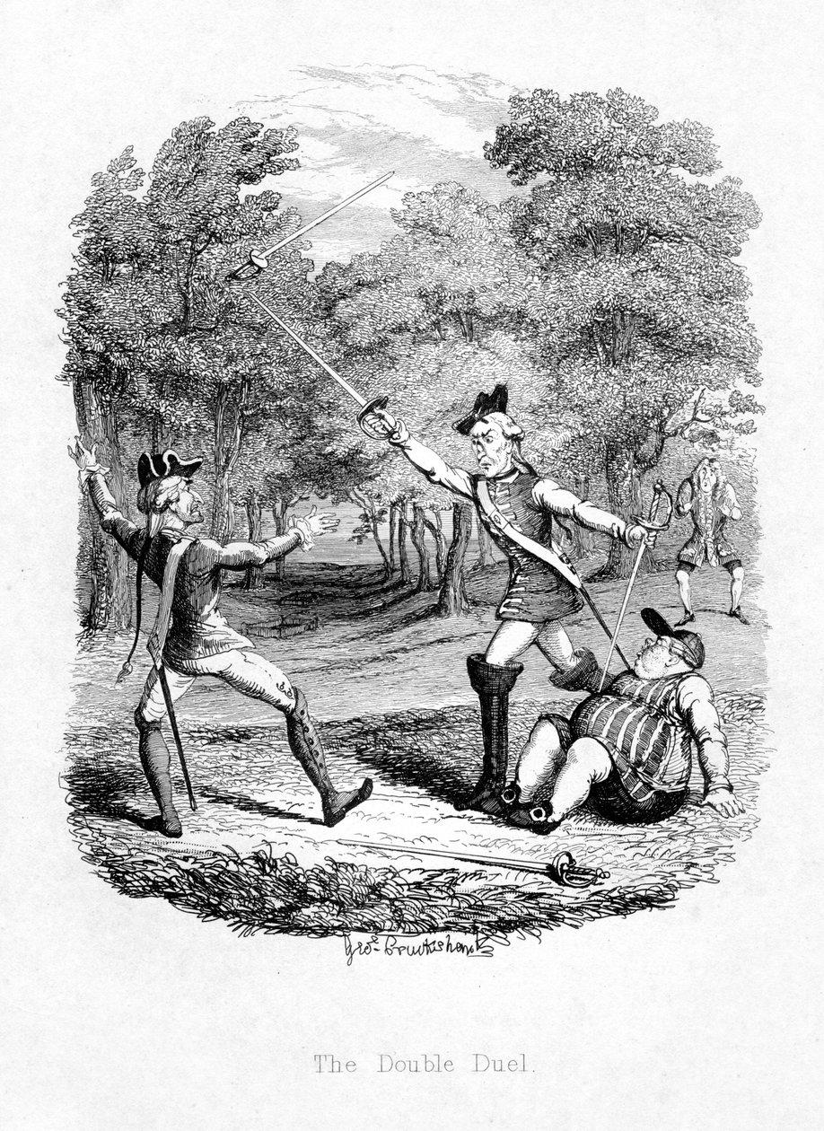 Dubbelduellen, 1844 av Unbekannt