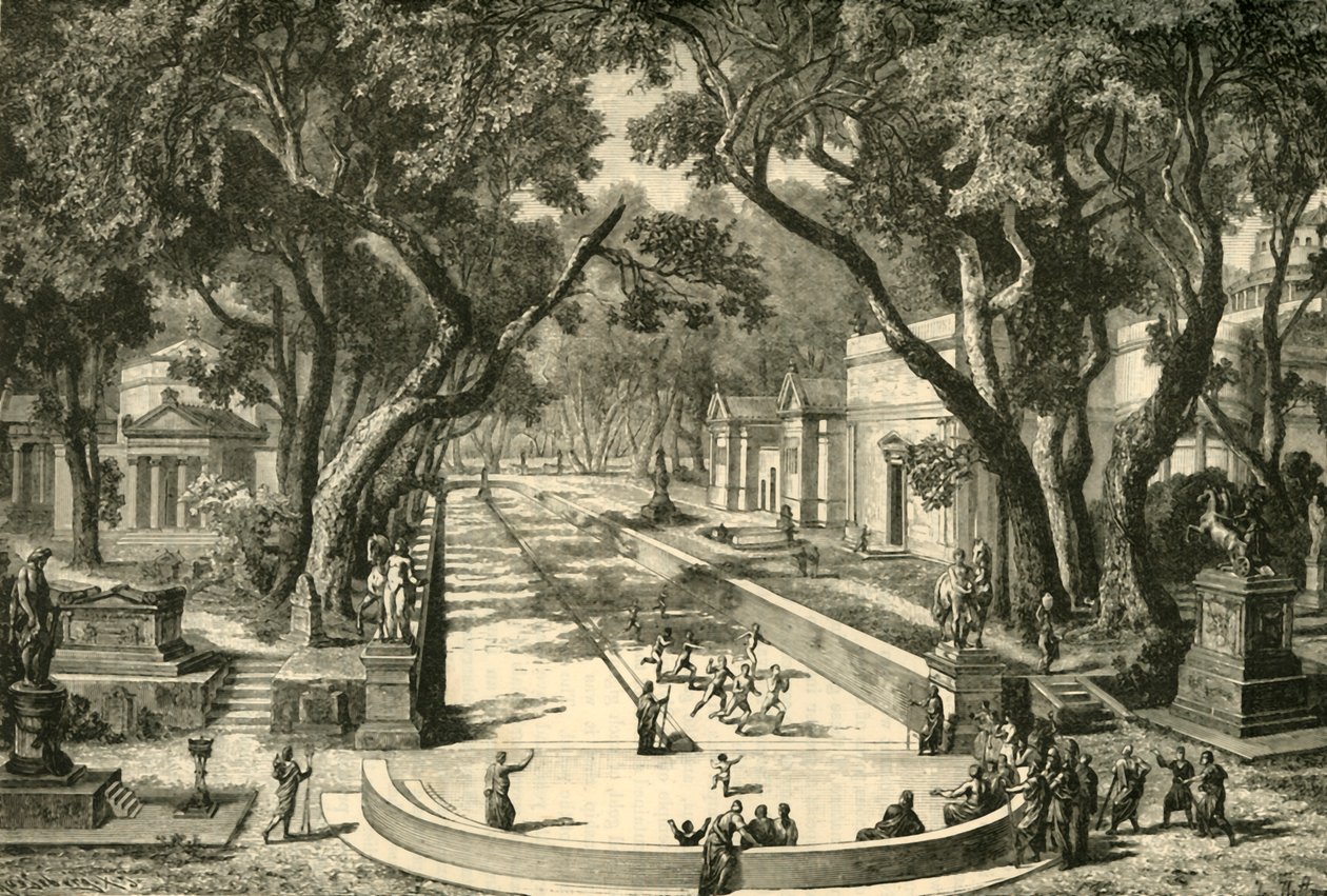 Dromos i Sparta, restaurerad, 1890. av Unbekannt