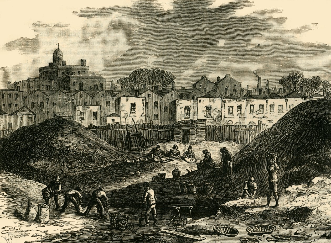 The Dust-Heaps, Somers Town, 1836, c1876. av Unbekannt