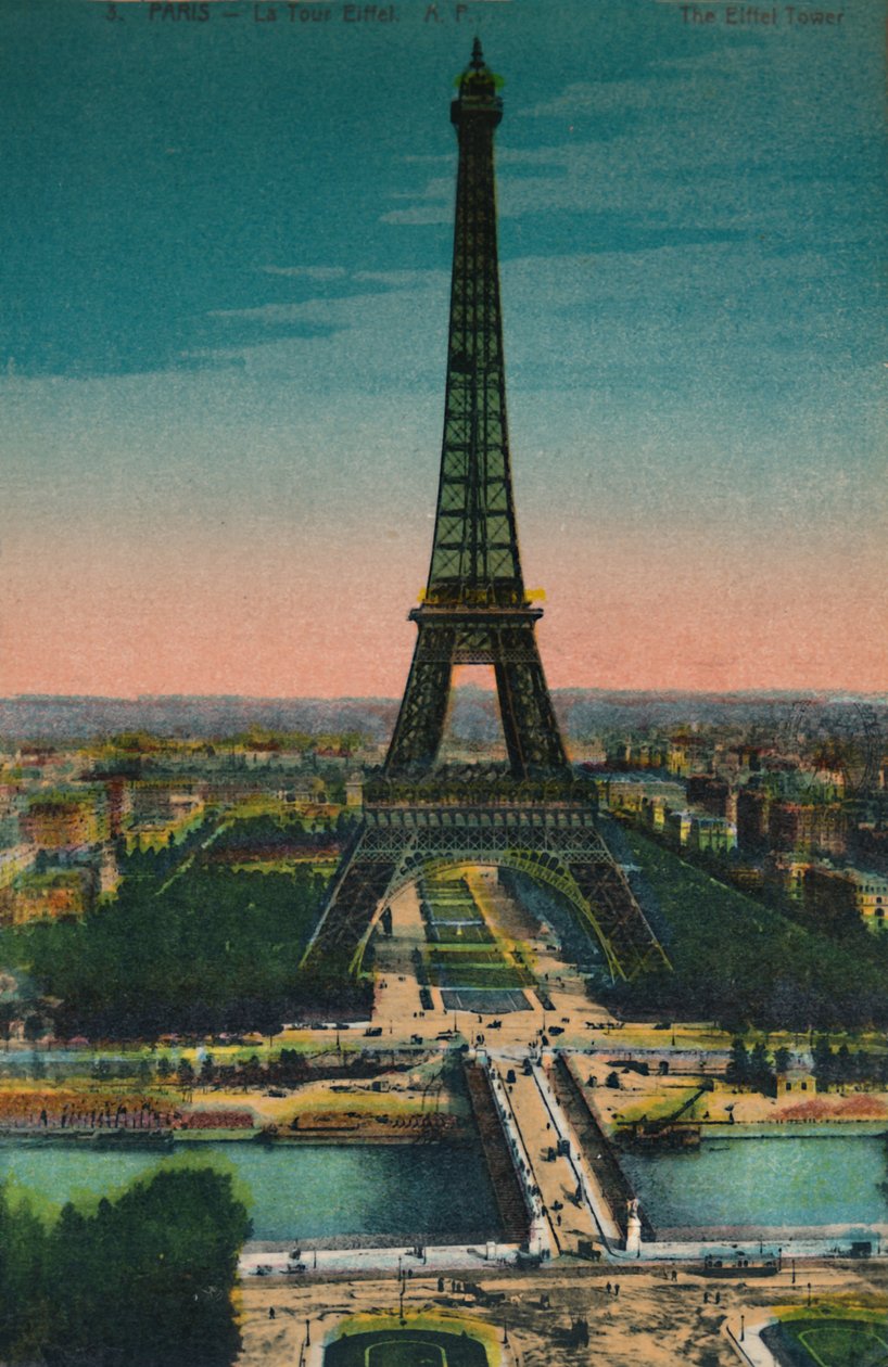 Eiffeltornet, Paris, c1920 av Unbekannt