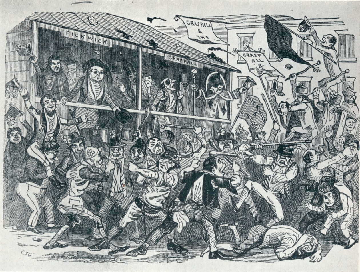 Valet i Eatanswill, c1836, 1925 av Unbekannt