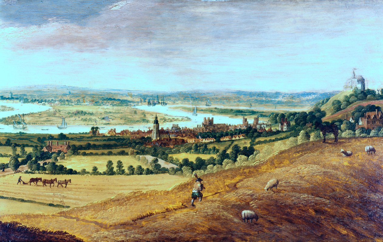 The Environs of London från Greenwich, c1620-1630 av Unbekannt