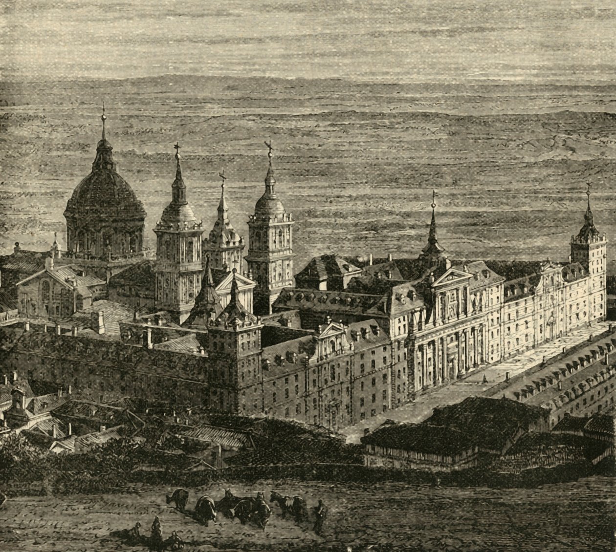 The Escurial, nära Madrid, 1890. av Unbekannt
