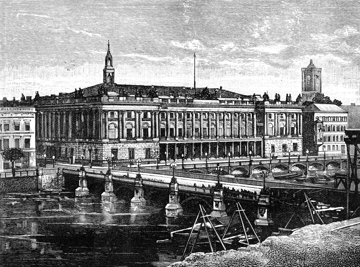 Exchange och Fredericks Bridge, Berlin, 1900 av Unbekannt