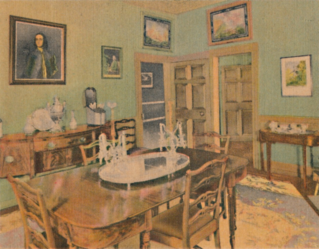 Familjens matsal, 1946 av Unbekannt