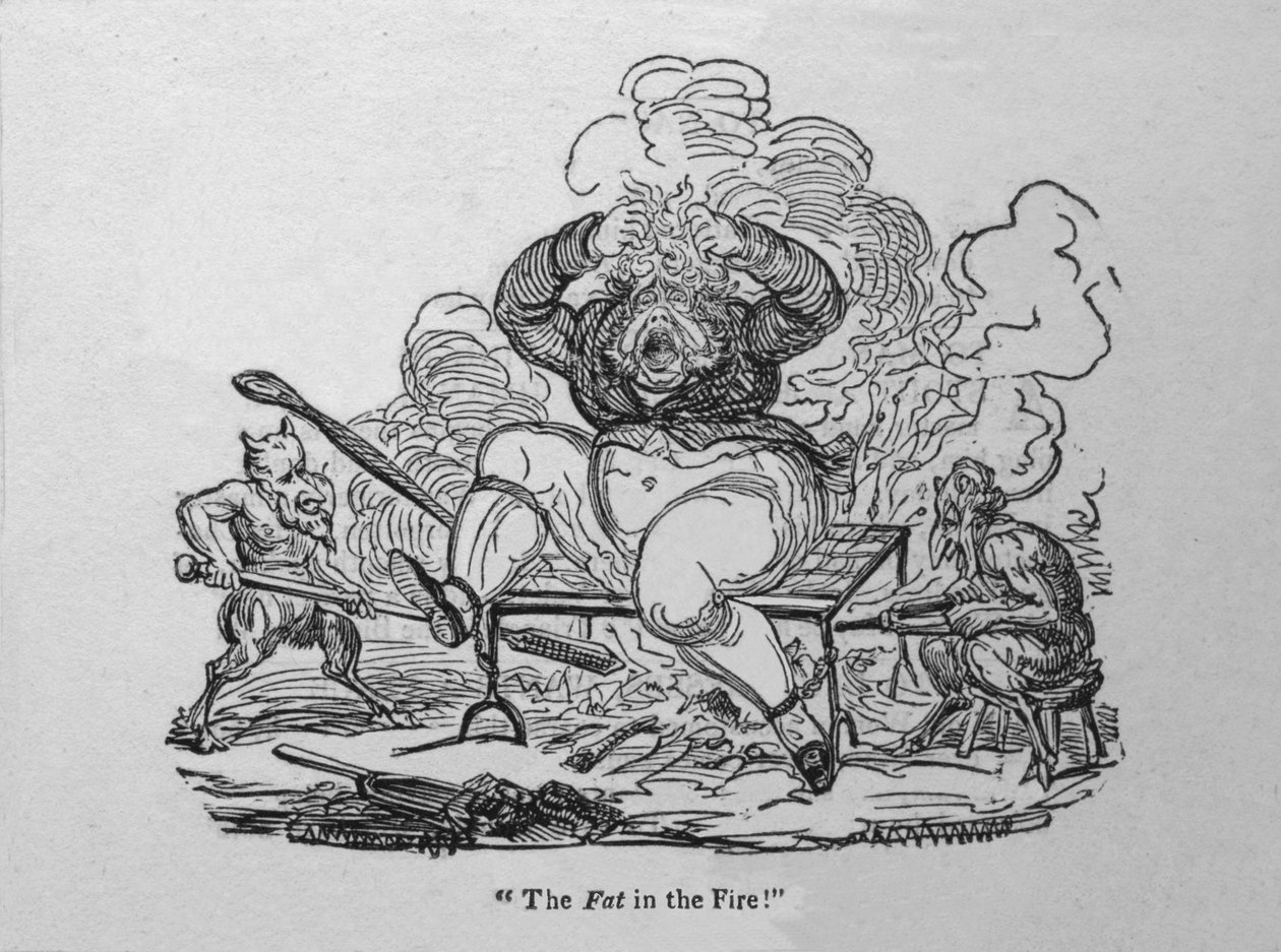 Fettet i elden!, c1820. av Unbekannt