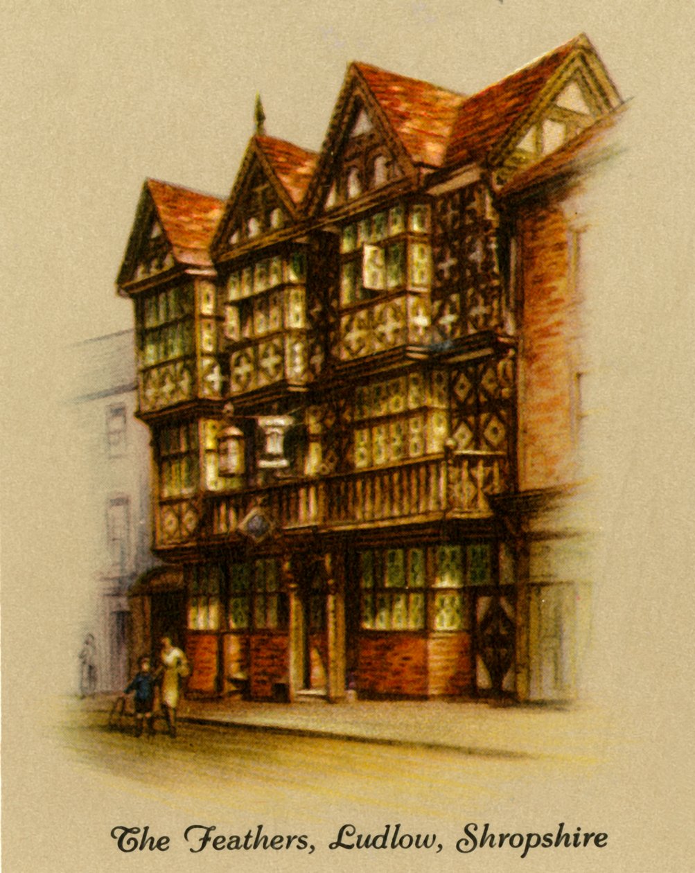 The Feathers, Ludlow, Shropshire, 1936. av Unbekannt