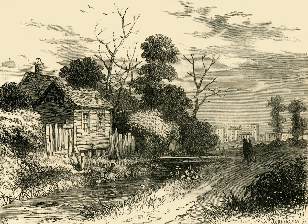 Fleet River, nära St. Pancras, 1825, c1876. av Unbekannt