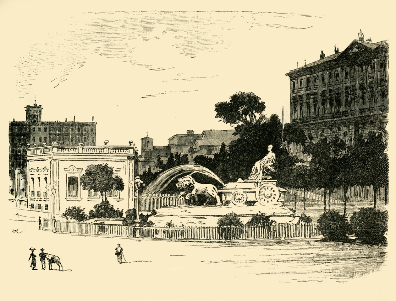 Fontänen av Cybele, Madrid, 1890. av Unbekannt