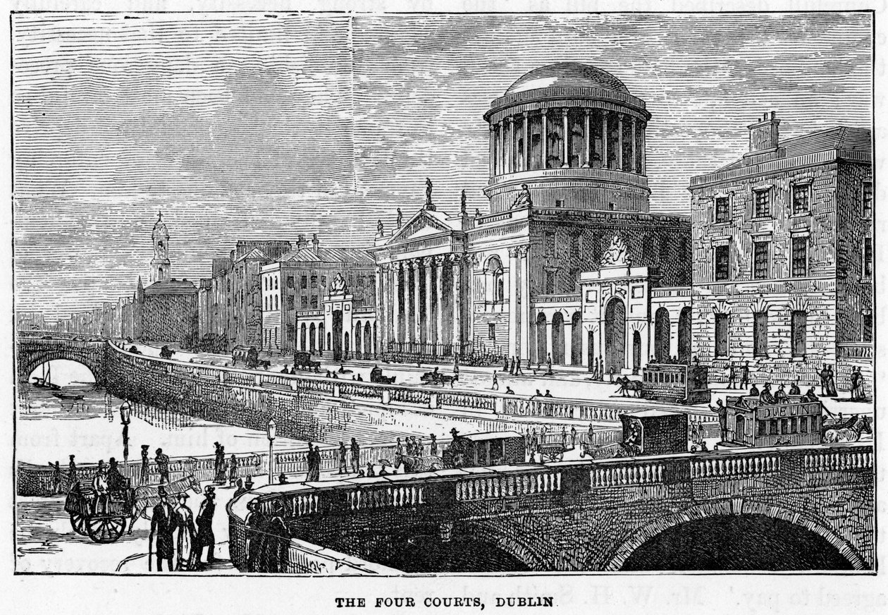 The Four Courts, Dublin, 1800-talet av Unbekannt
