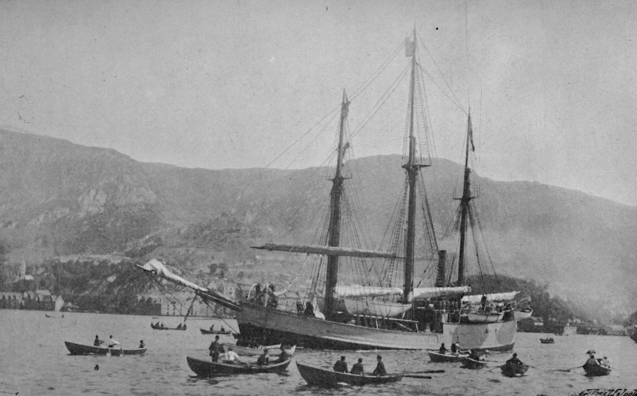 Fram lämnar Bergen, 1893, 1897 av Unbekannt