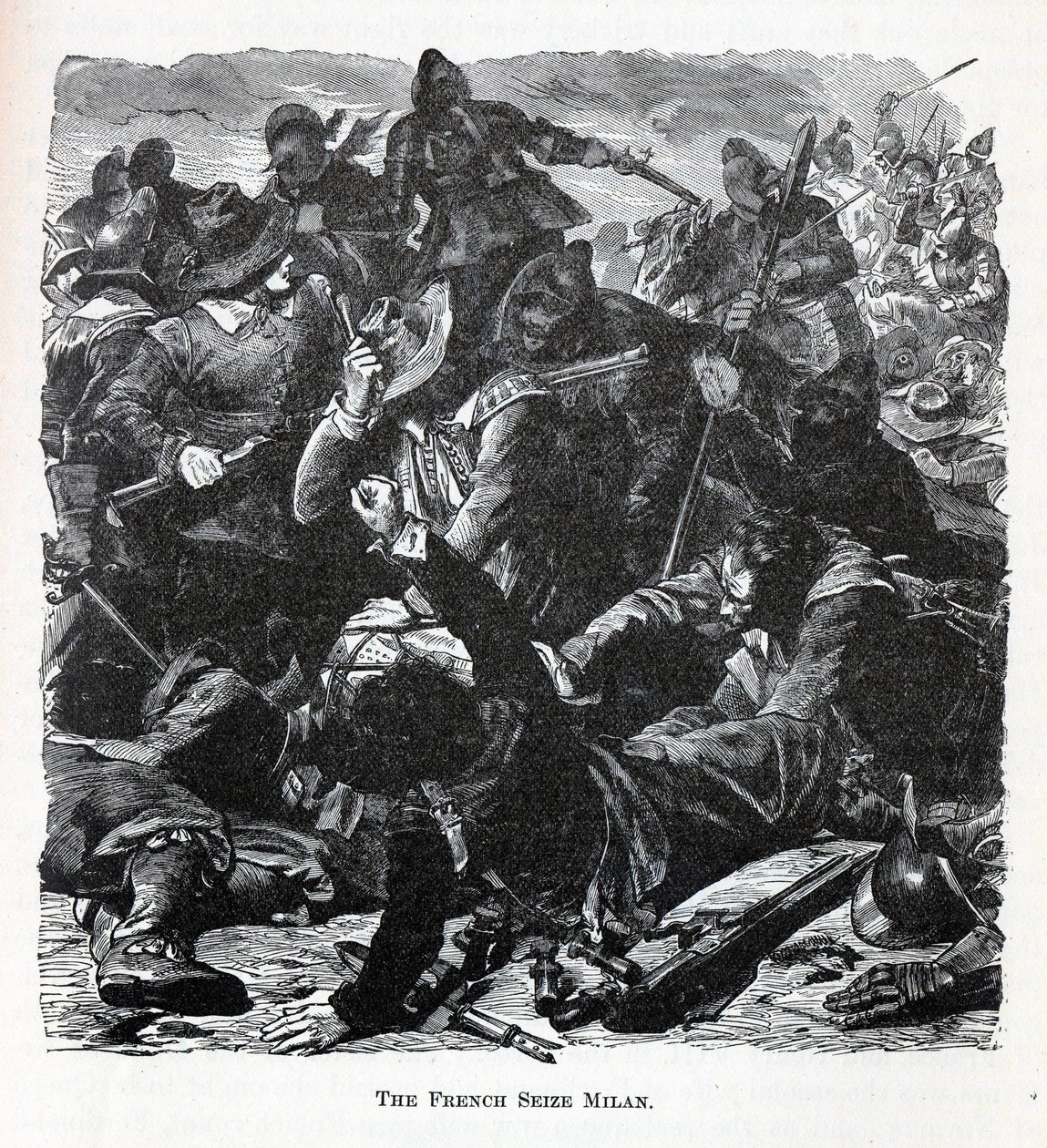 Fransmännen erövrar Milano, 1882 av Unbekannt