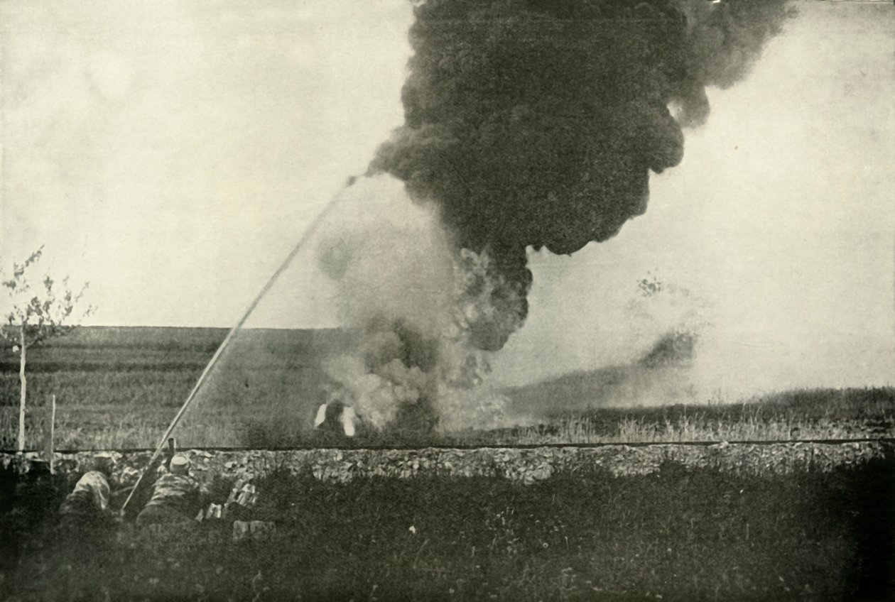 Den tyska Flammenwerfer., 1919. av Unbekannt