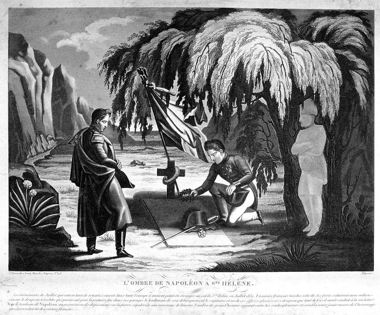 Napoleons spöke på St Helena, c1825 av Unbekannt