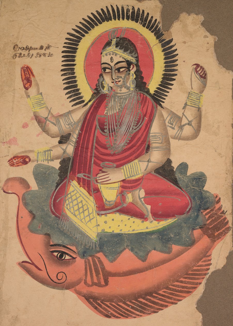 Gudinnan Ganga, 1800-talet. av Unbekannt