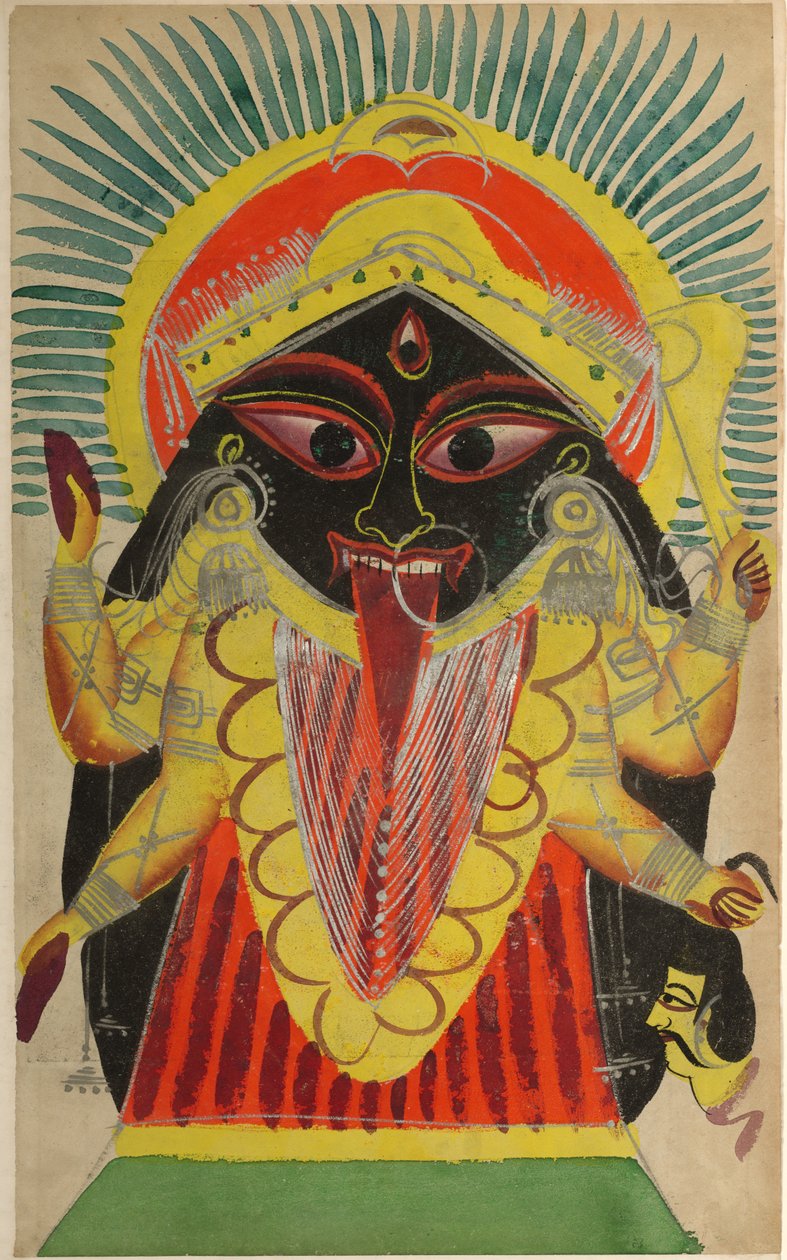 Gudinnan Kali, 1800-talet. av Unbekannt