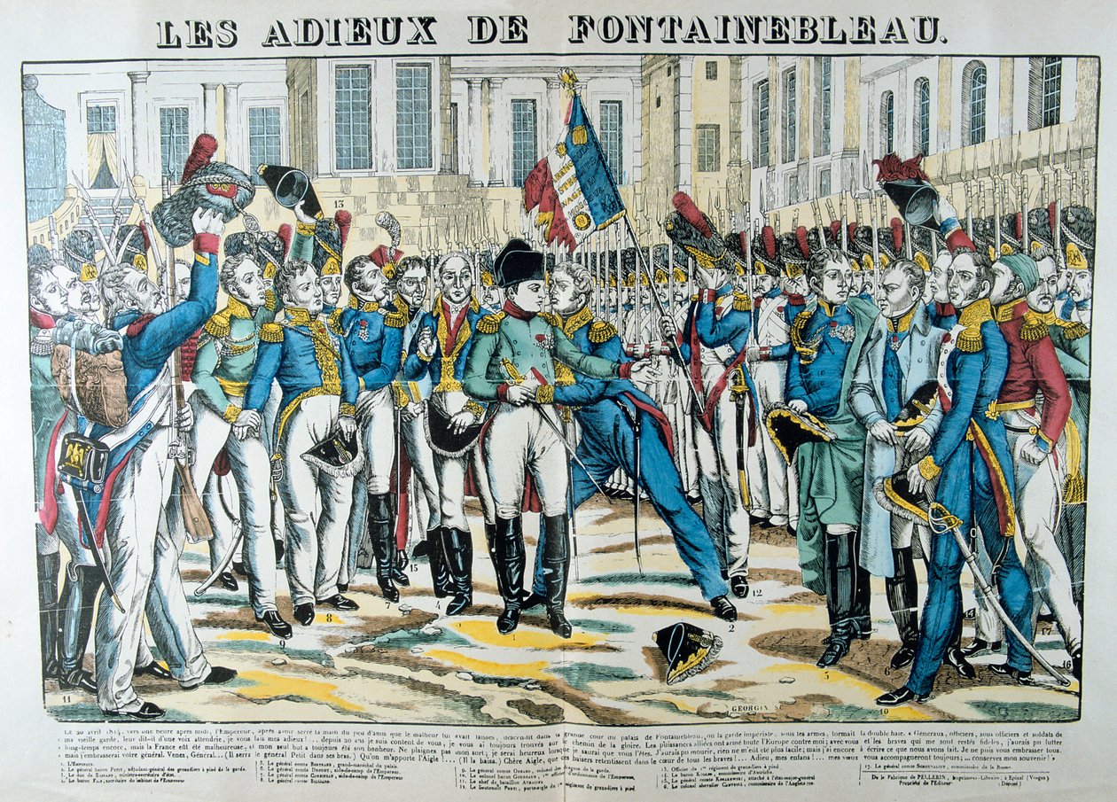 The Goodbyes of Fontainebleau, 1800-talet. av Unbekannt