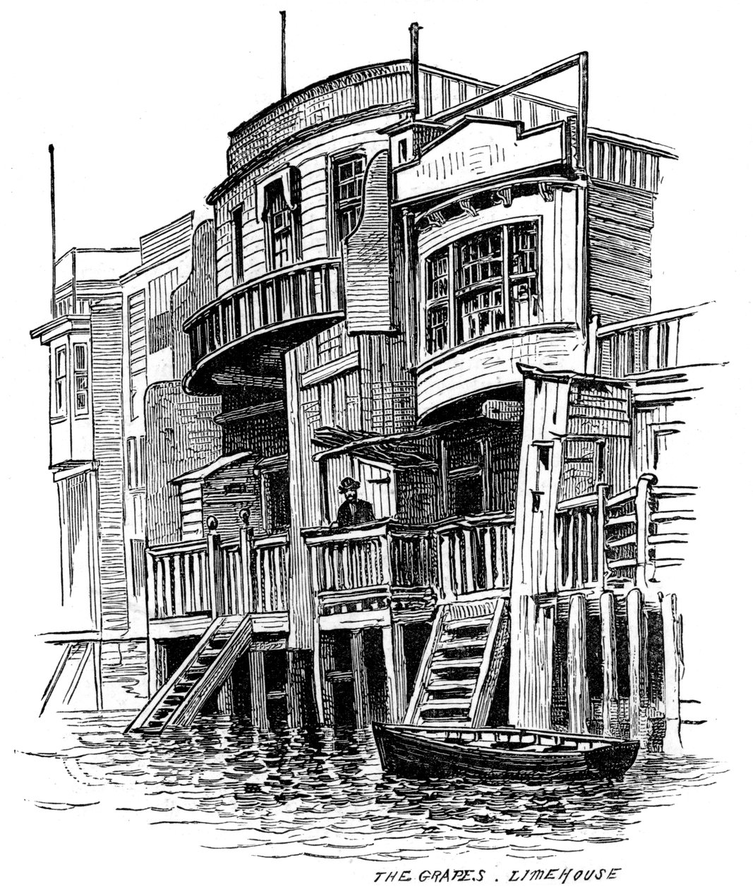 The Grapes pub, Limehouse, London, 1887 av Unbekannt