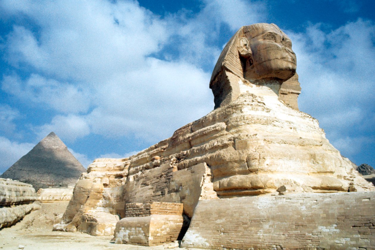 Den stora sfinxen i Giza, Egypten, 1900-talet av Unbekannt