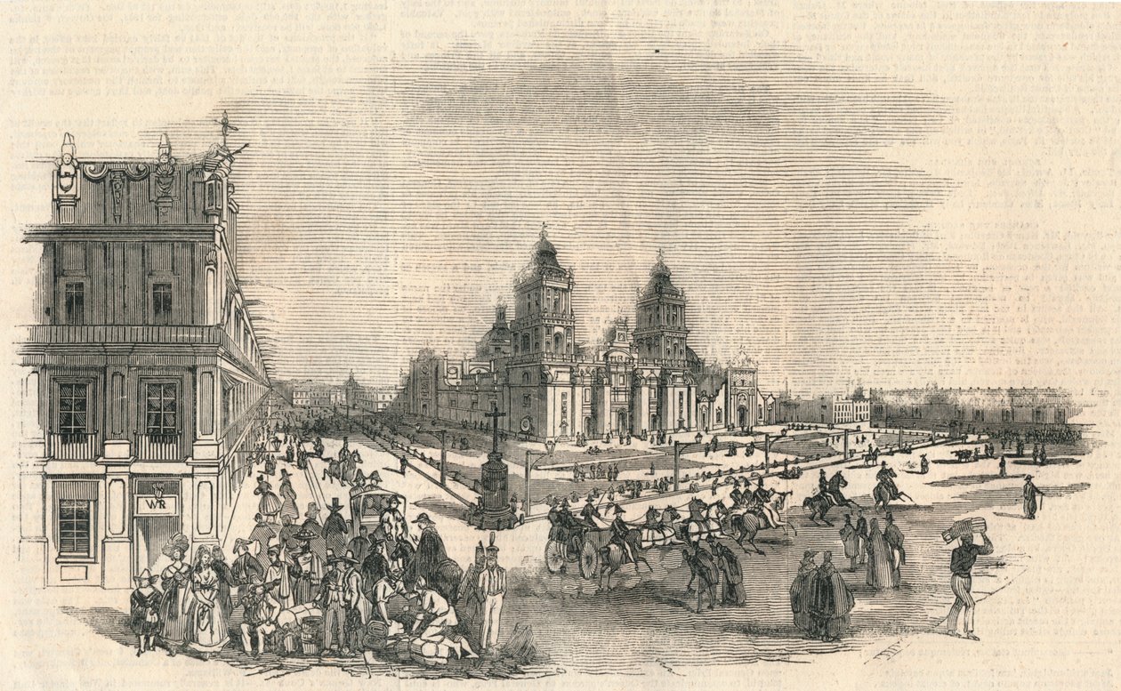 The Great Square, Mexiko, 1845. av Unbekannt