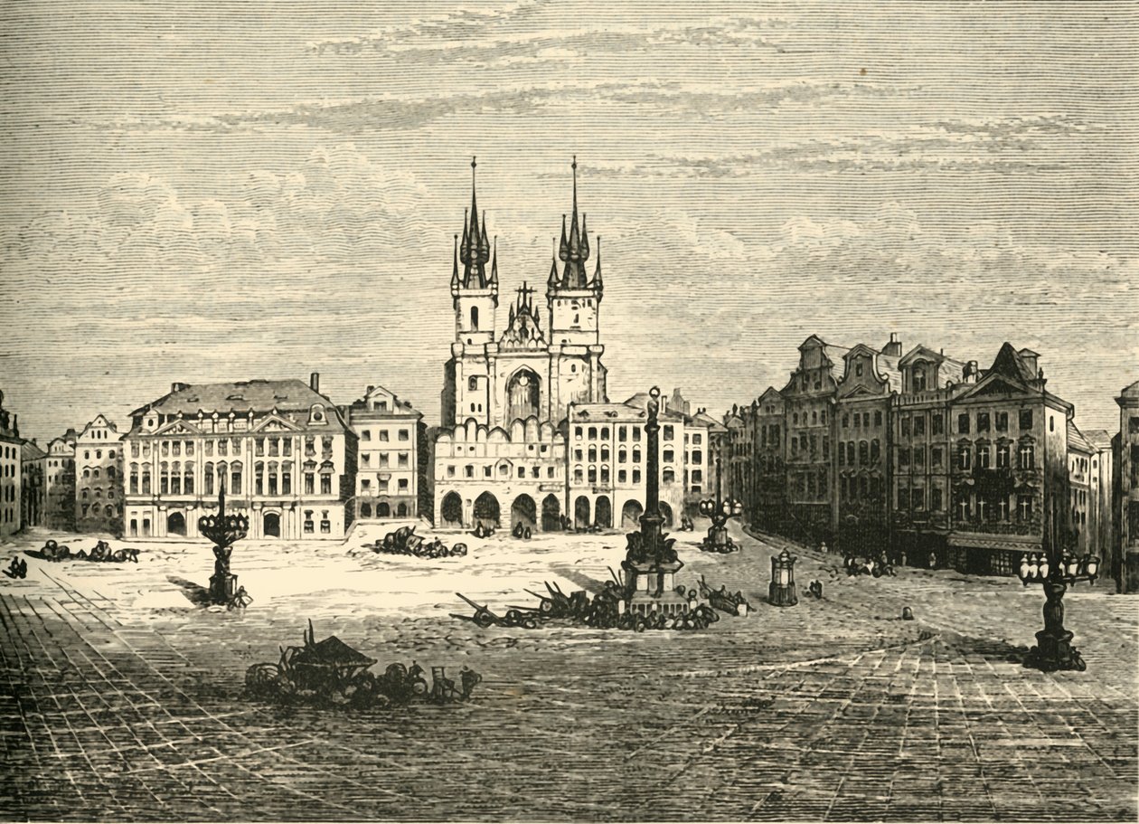 Stora torget, Prag, 1890. av Unbekannt