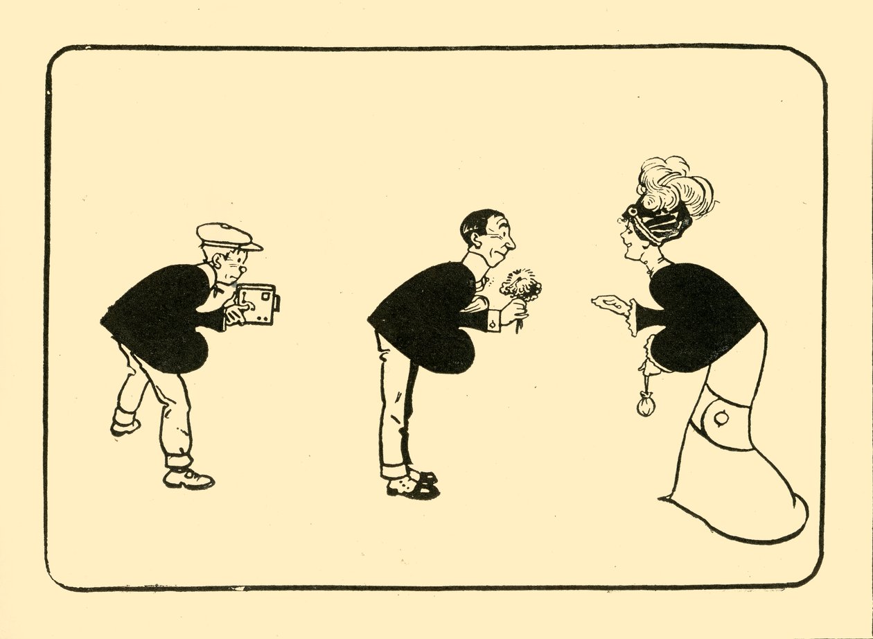 Hälsningen på spader tre, 1910. av Unbekannt