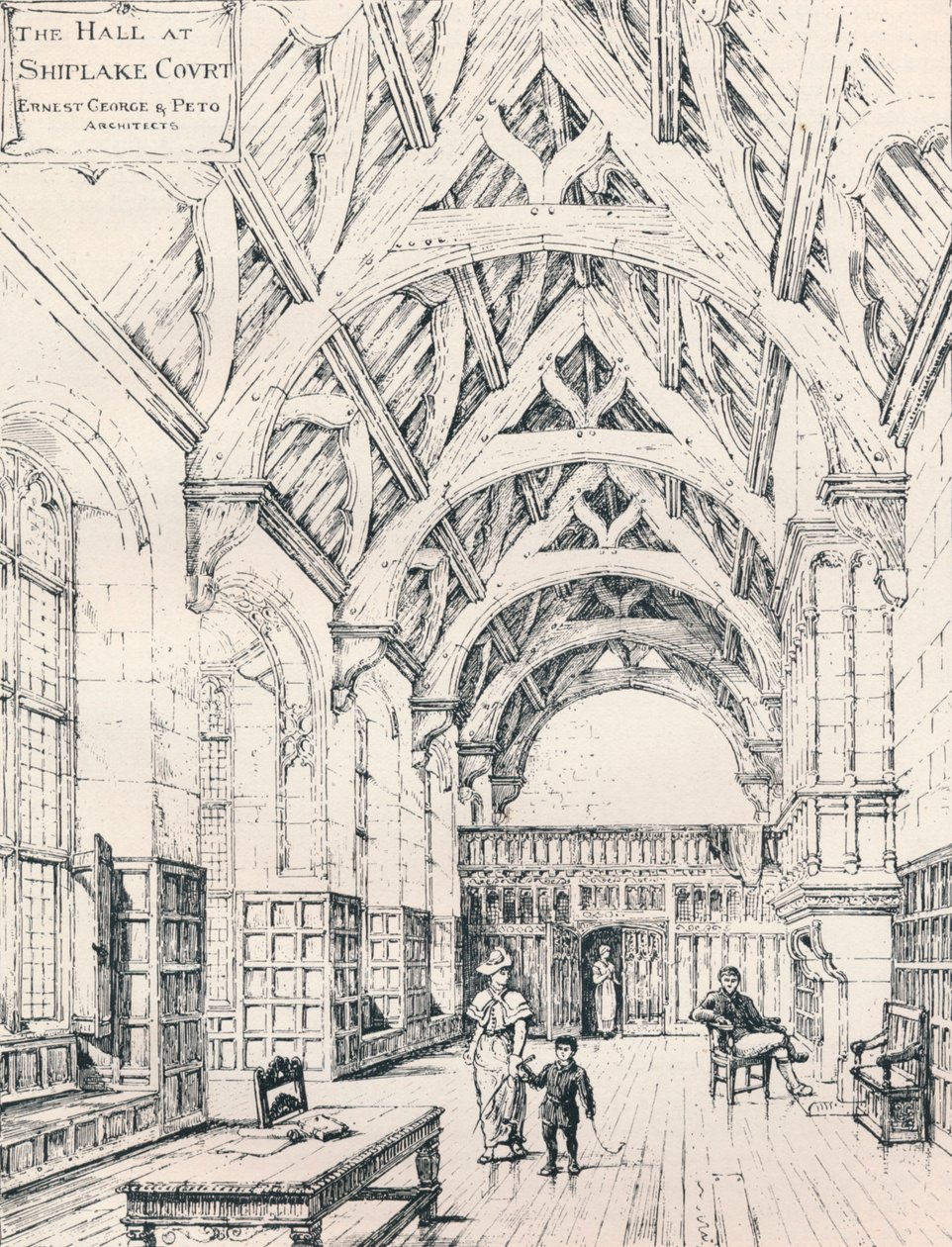 The Hall, Shiplake Court, 1898 av Unbekannt