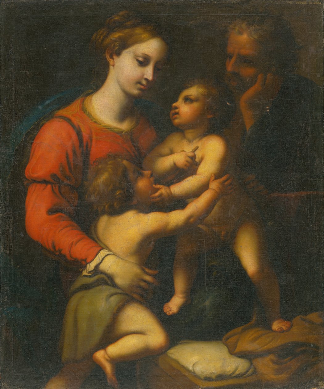 The Holy Family with Saint John the Baptist av Unbekannt