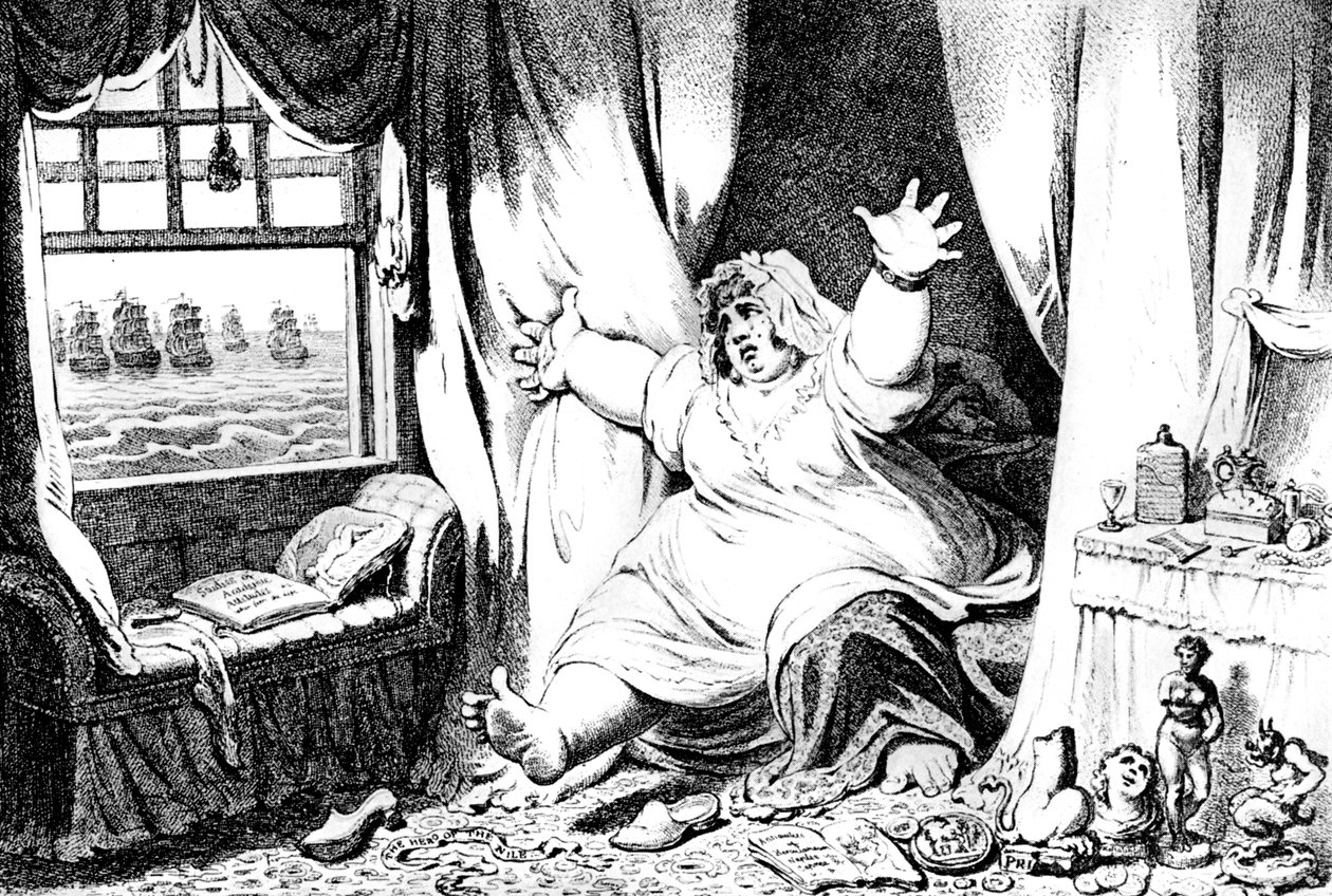 The Hostile View of Lady Hamilton, 1800-talet av Unbekannt