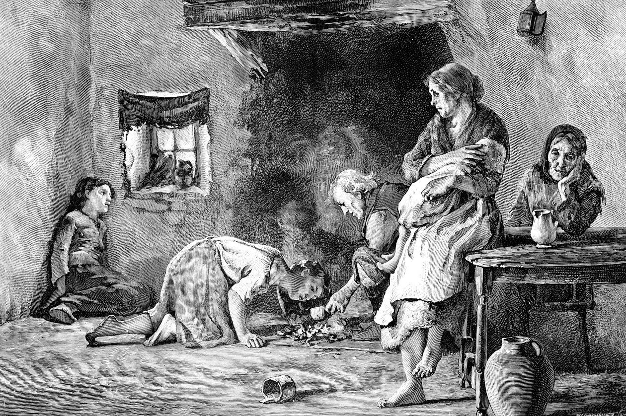 Den irländska hungersnöden, 1845-1849, 1900 av Unbekannt