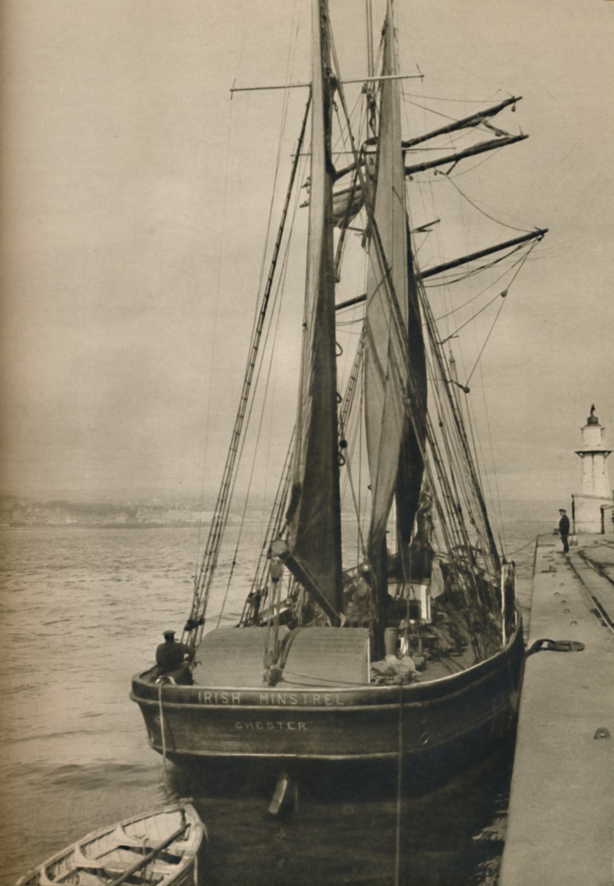 The Irish Minstrel, en tremastad skonare av trä, 1937 av Unbekannt