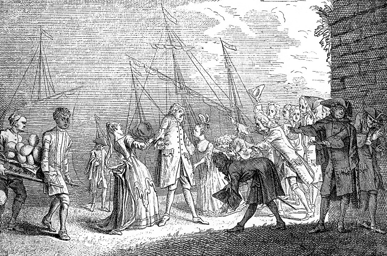 Landstigningen av Senesino, 1720 av Unbekannt
