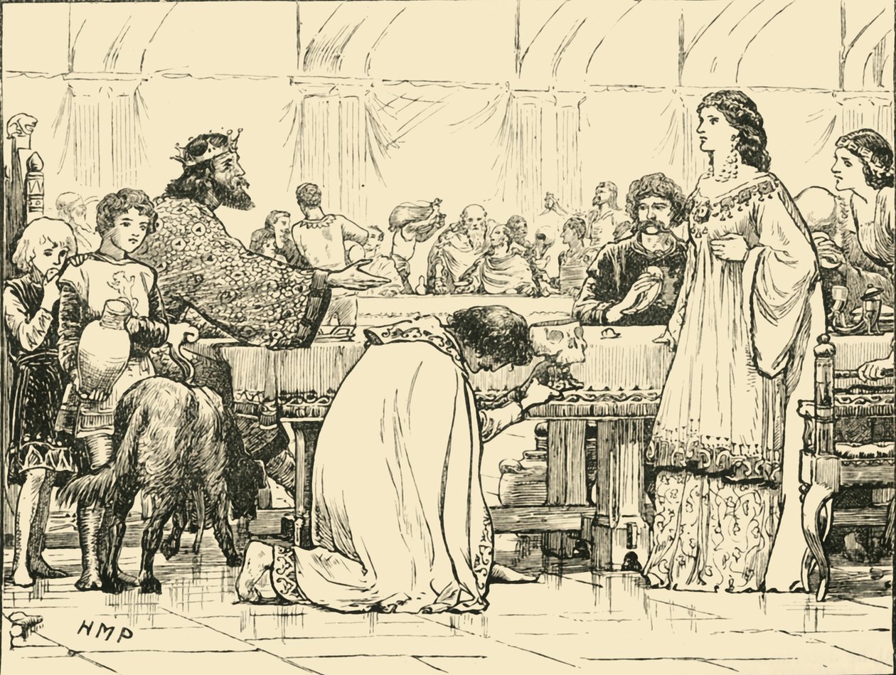 The Last Banquet of Alboin, c570AD, 1890. av Unbekannt