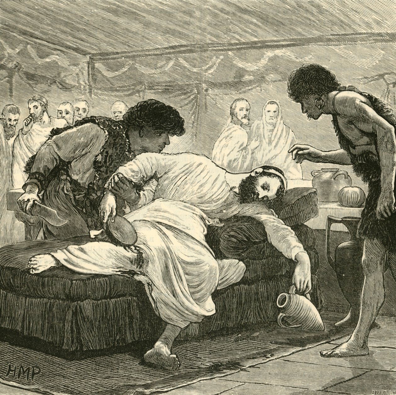 Sertorius sista bankett, 1890. av Unbekannt