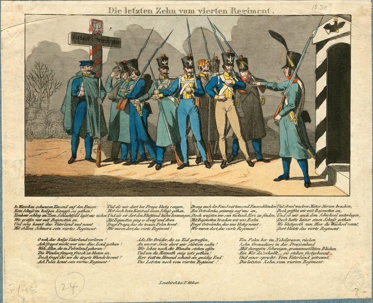 De sista tio av 4:e regementet, 1831 av Unbekannt