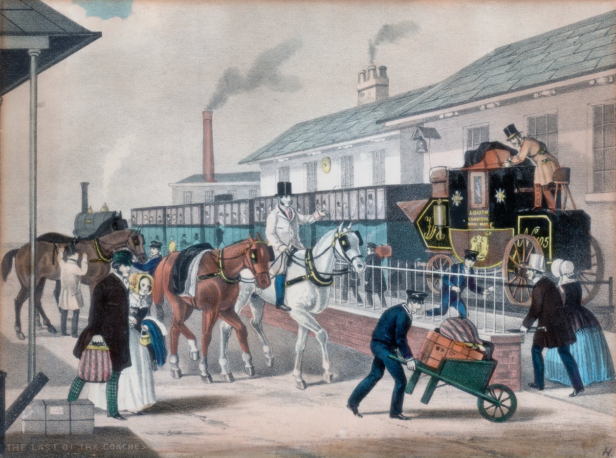 The Last of the Coaches, c1840 av Unbekannt