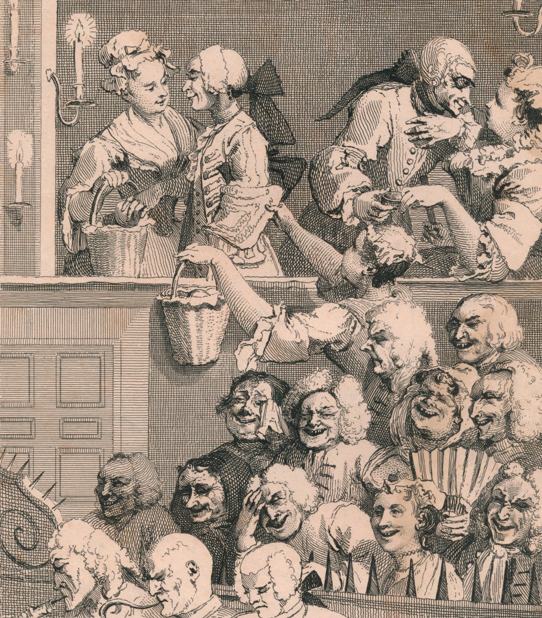 Den skrattande publiken, 1733, 1830-talet. av Unbekannt