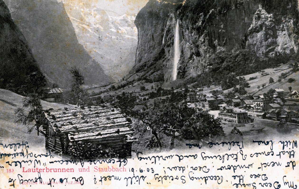 Lauterbrunnendalen, Bernese Oberland, Schweiz, 1903 av Unbekannt
