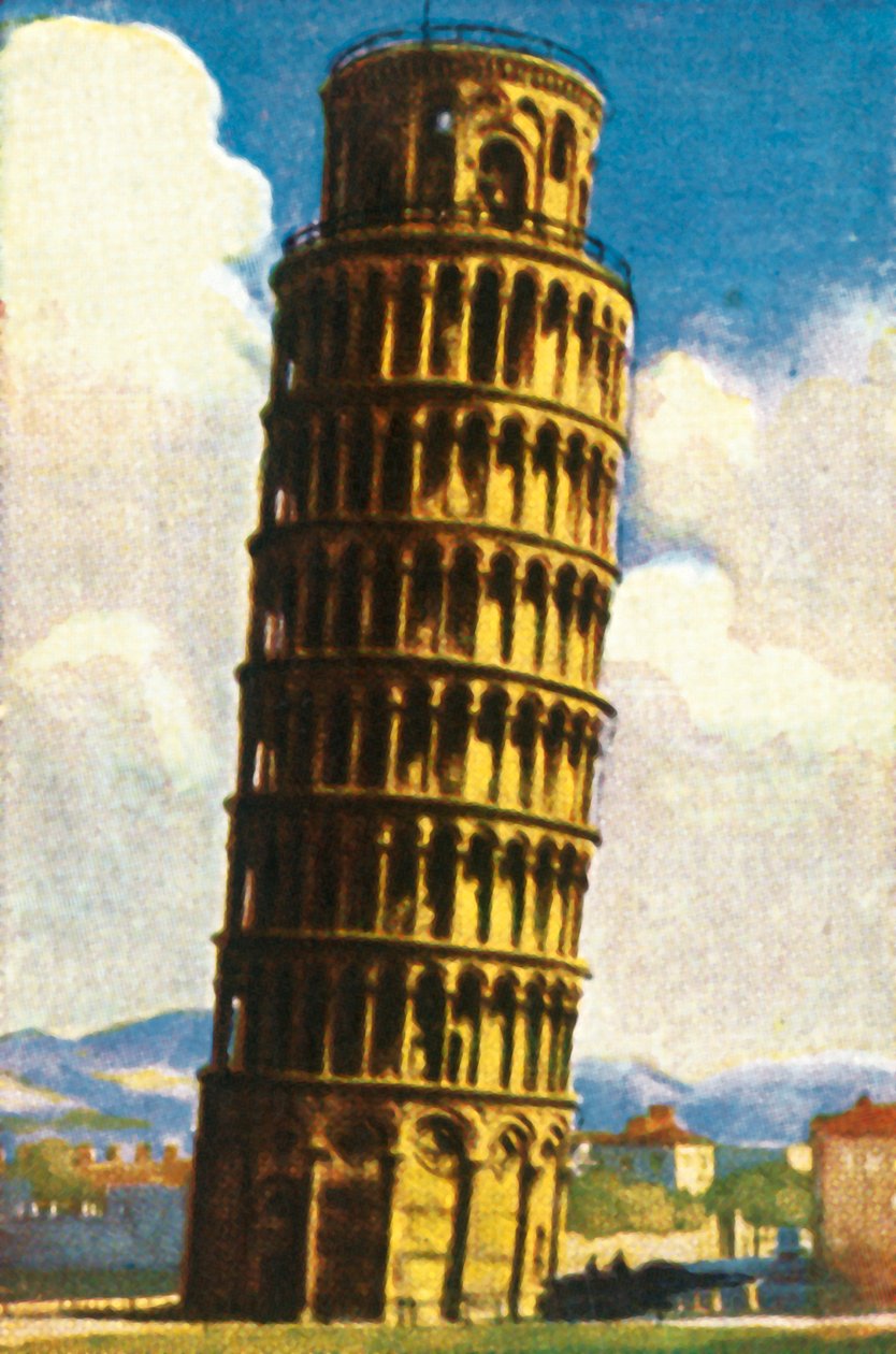 Det lutande tornet i Pisa, c1928. av Unbekannt