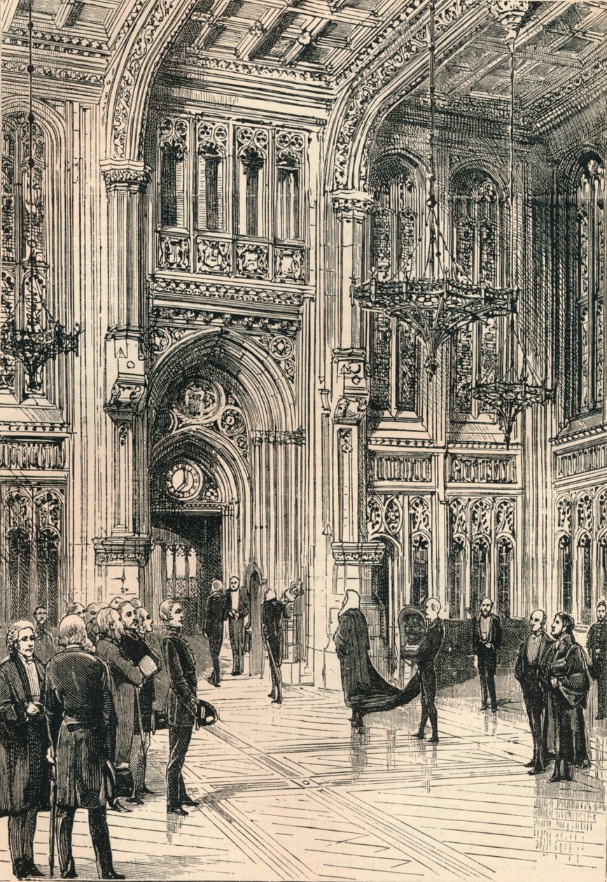 Underhusets lobby, c1910 av Unbekannt