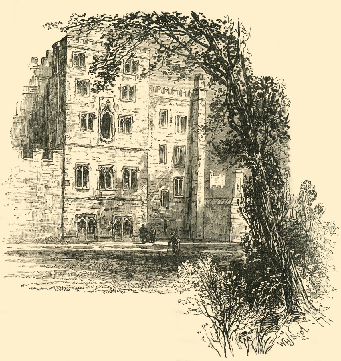 Lollards Tower, Lambeth Palace, c1878. av Unbekannt