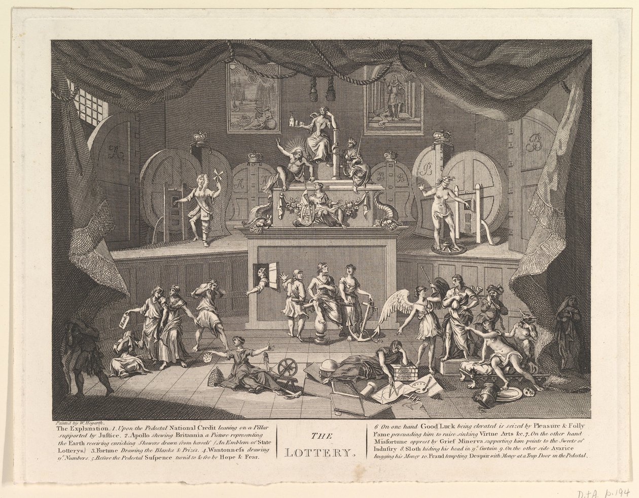 Lotteriet, [efter 1724]. av Unbekannt