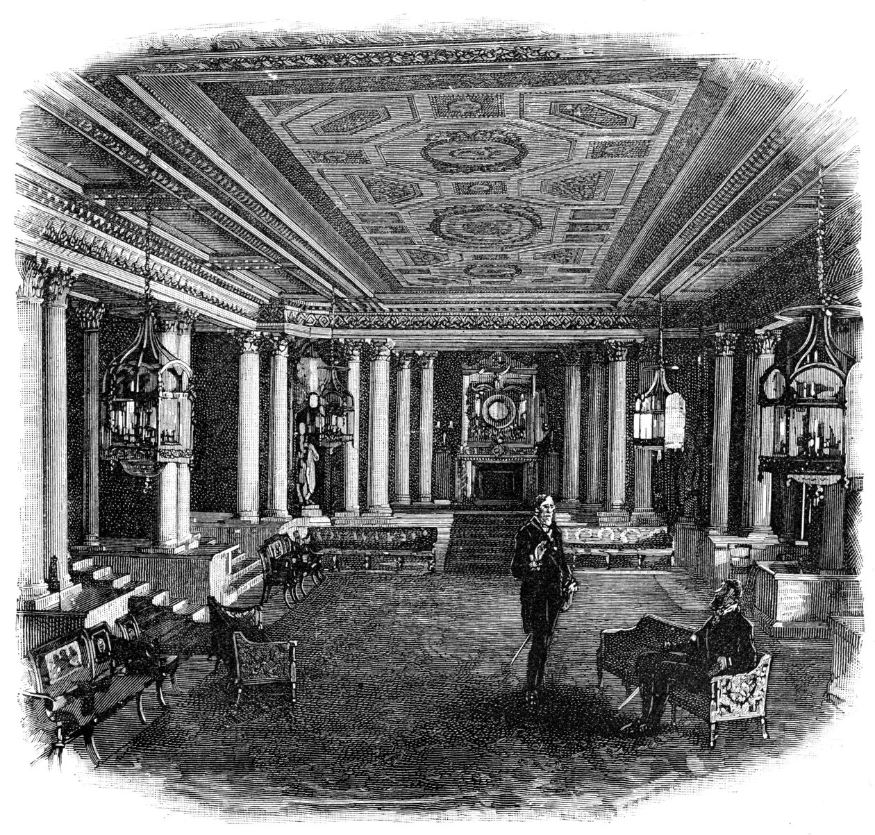 The Marble Hall, Buckingham Palace, 1900 av Unbekannt